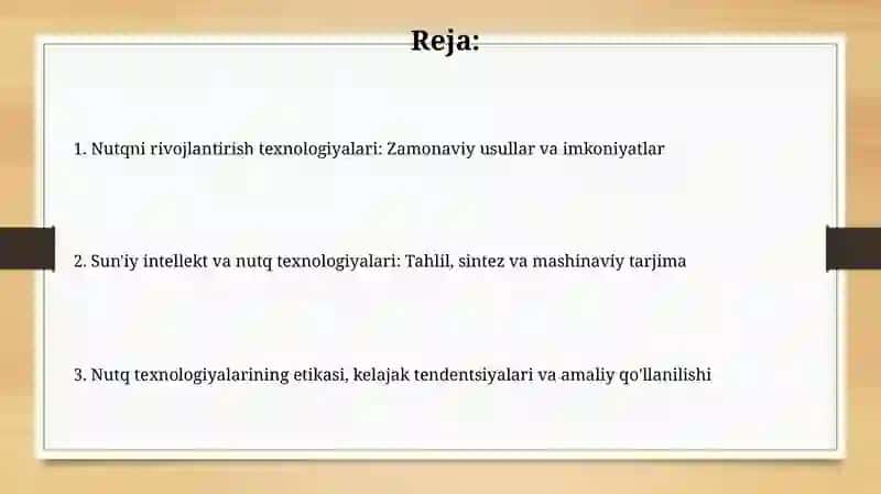 Nutqni rivojlantirish texnologiyalari 2