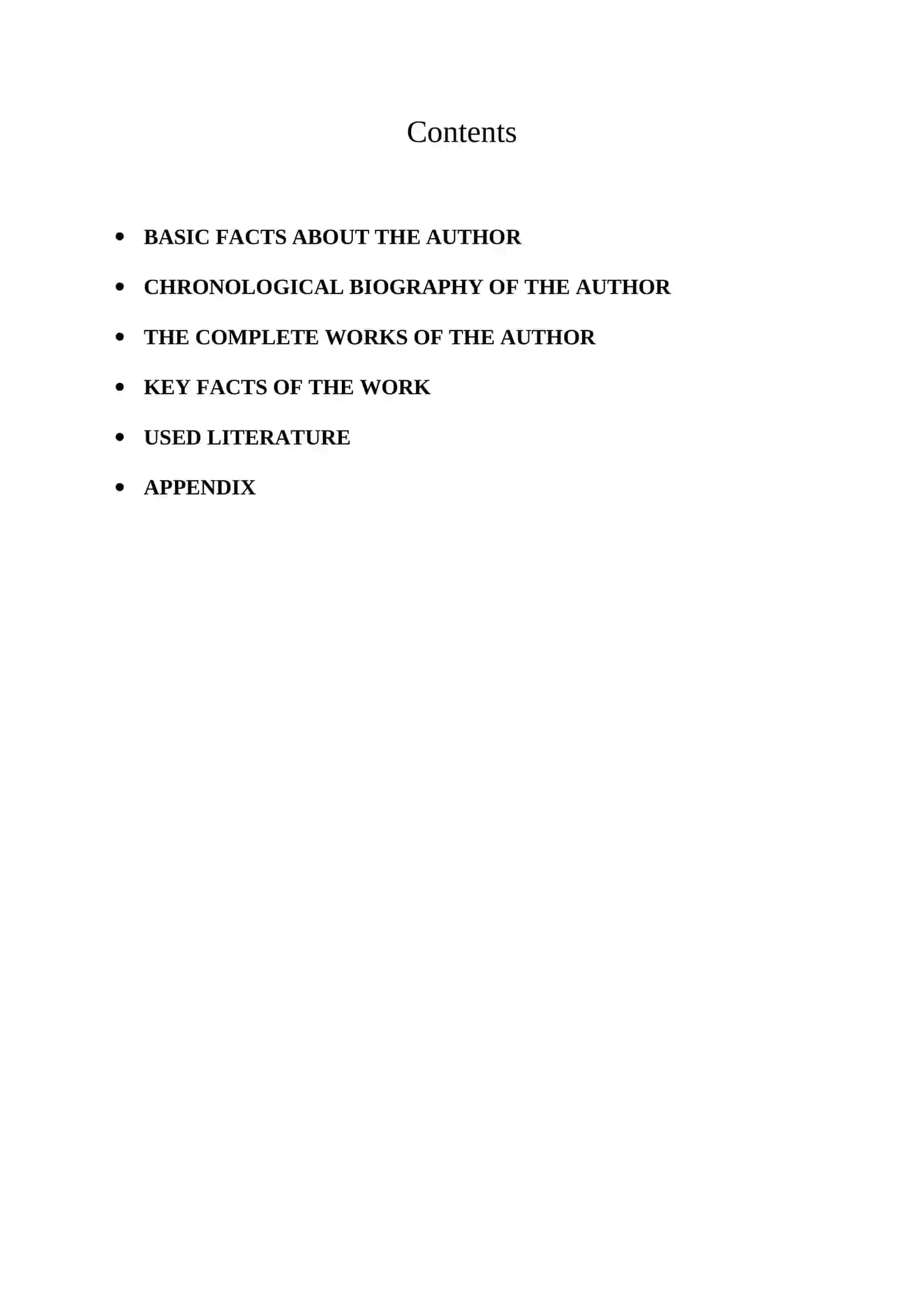 Course work on the English and American Literature 2