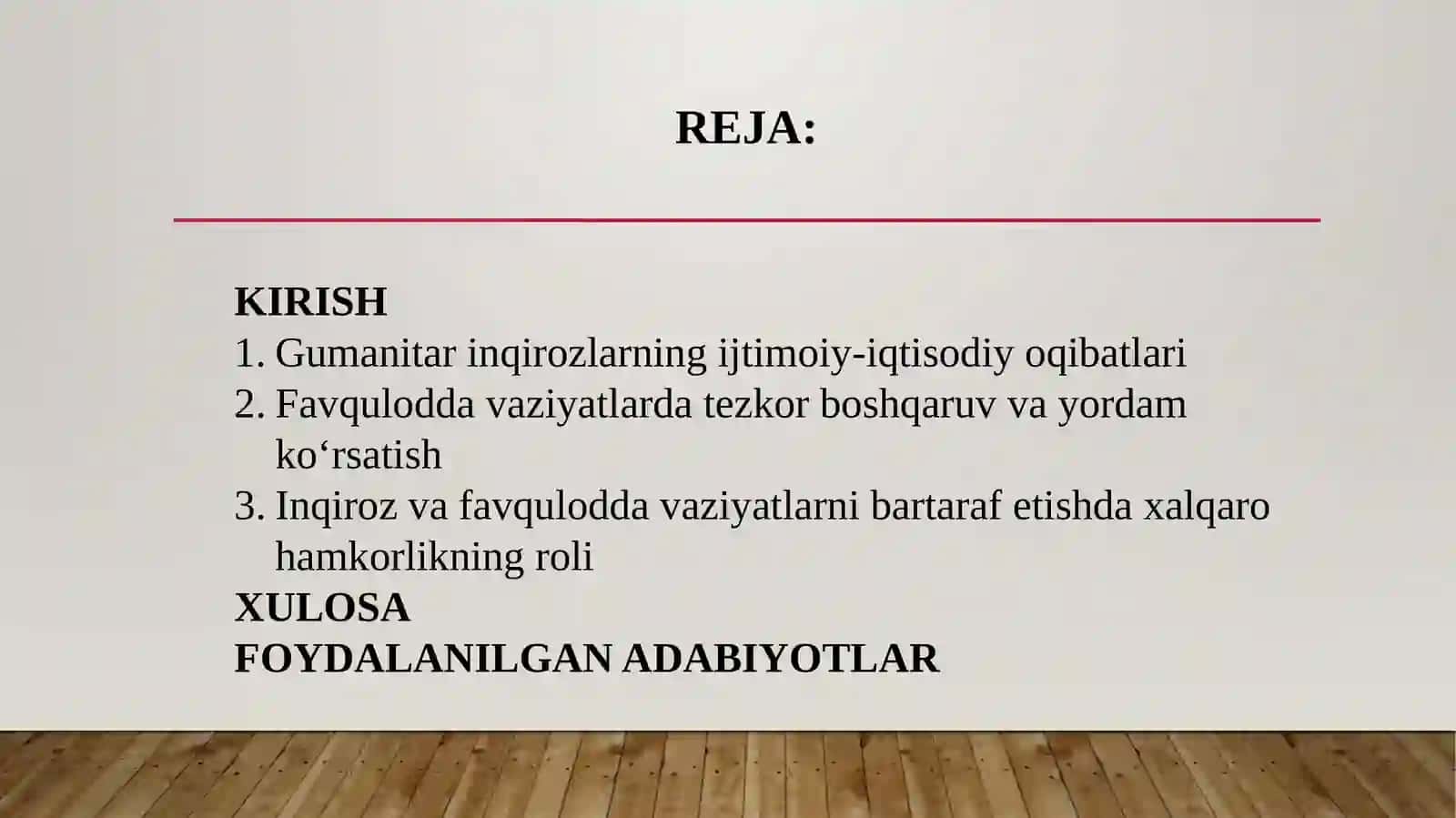 Gumanitar inqirozlar va favqulodda vaziyatlarning o‘ziga xos xususiyatlari 2