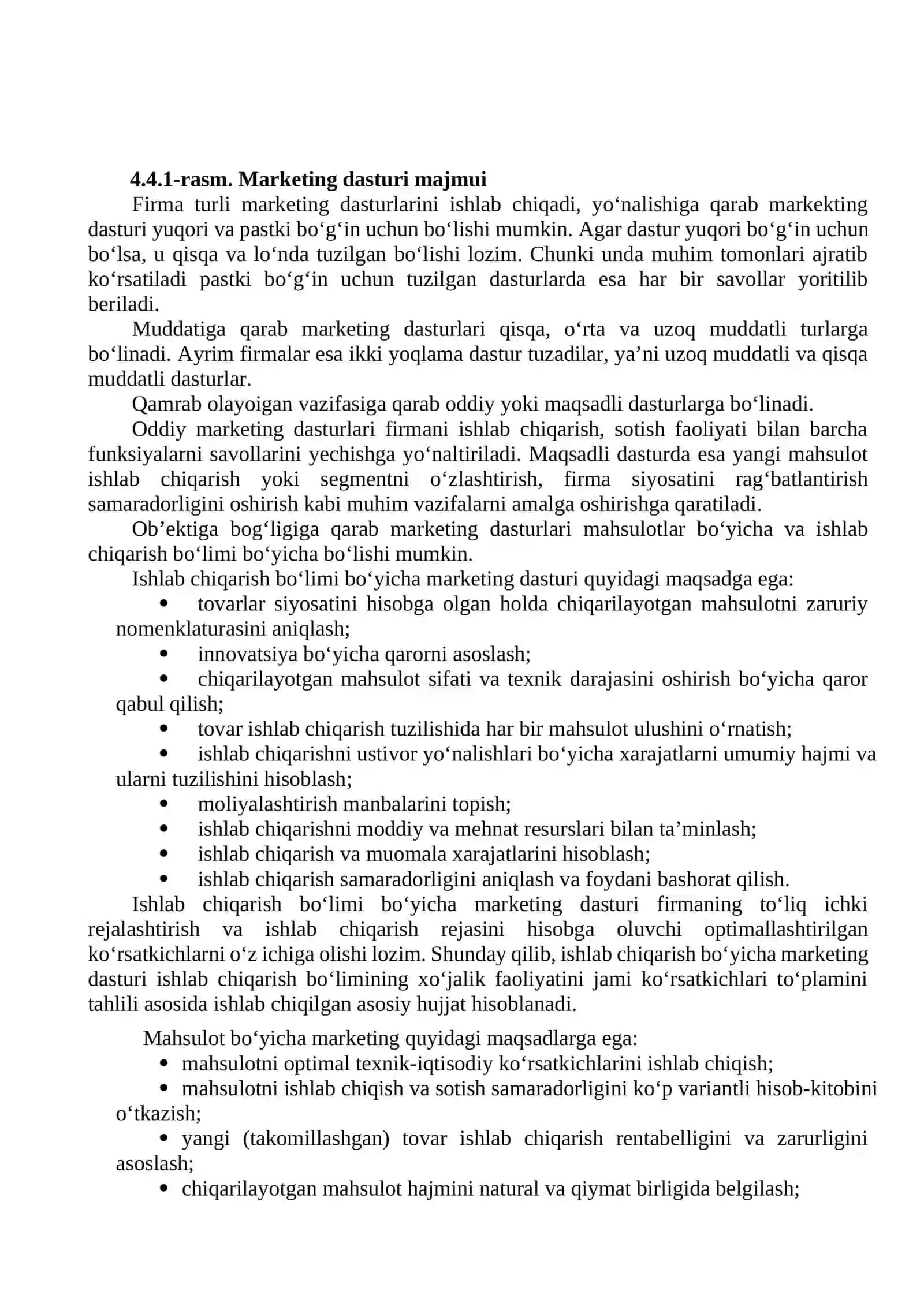 Kichik biznes va tadbirkorlik faoliyati uchun marketing dasturini ishlab chiqish 2