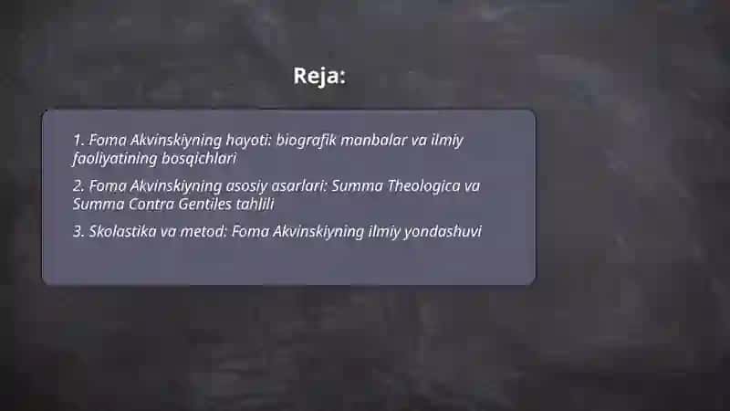 Foma akvinskiyning hayoti, siyosiy-huquqiy qarashlari va asarlarining mohiyati 2