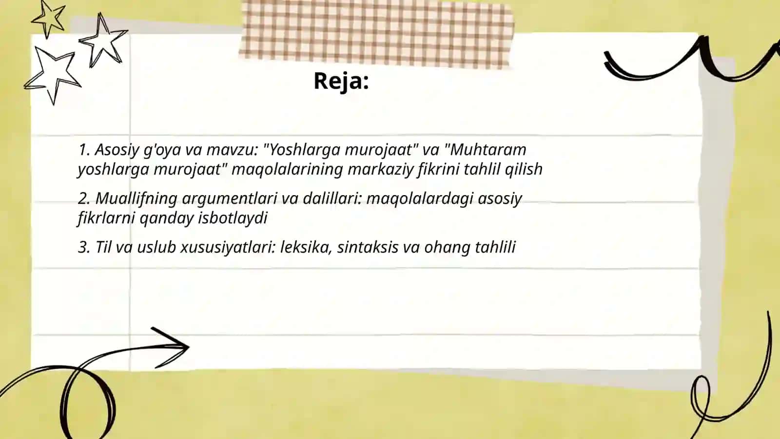 Yoshlarga murojaat va Muhtaram yoshlarga murojaat maqolalari 2