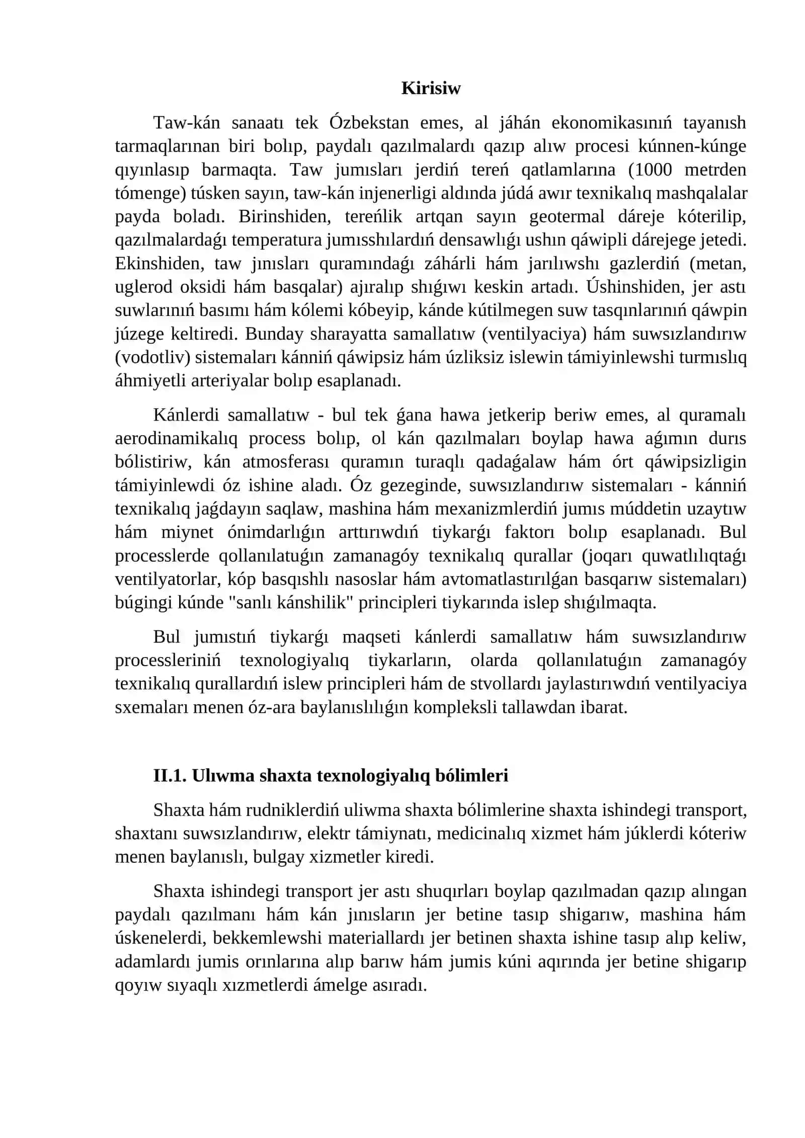 Kánlerdi samallatıw, suwsızlandırıw jumısları hám olarda qollanılatuǵın texnik qurallar 2