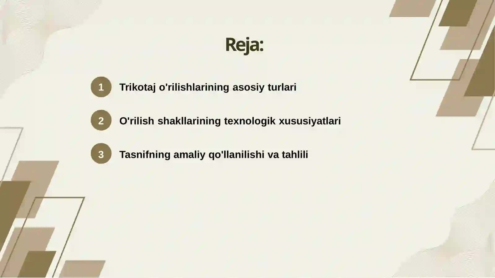 Trikotaj o'rilishlarining tasniffi 2