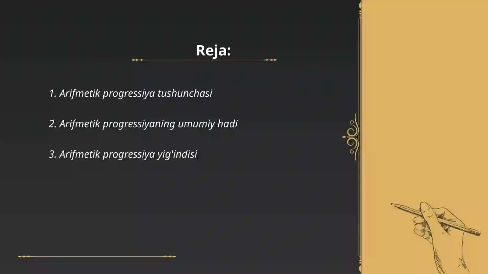 Arifmetik va geometrik progressiya 2