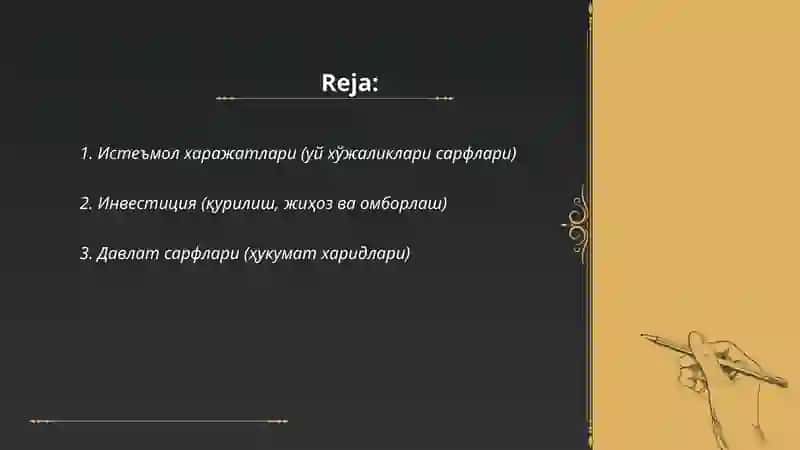 Ялпи ички махсулотнинг асосий тоифалари 2
