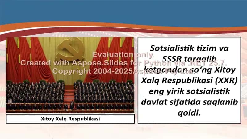Xitoy Xalq Respublikasi (XXR) tarixi 2
