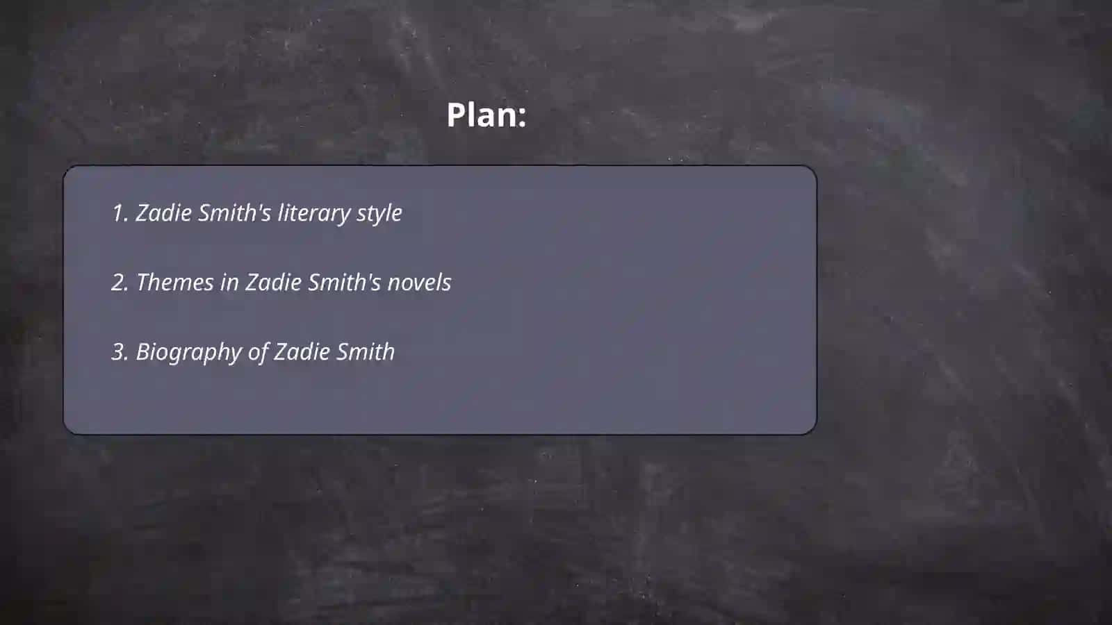 Zadie Smith's literary style 2