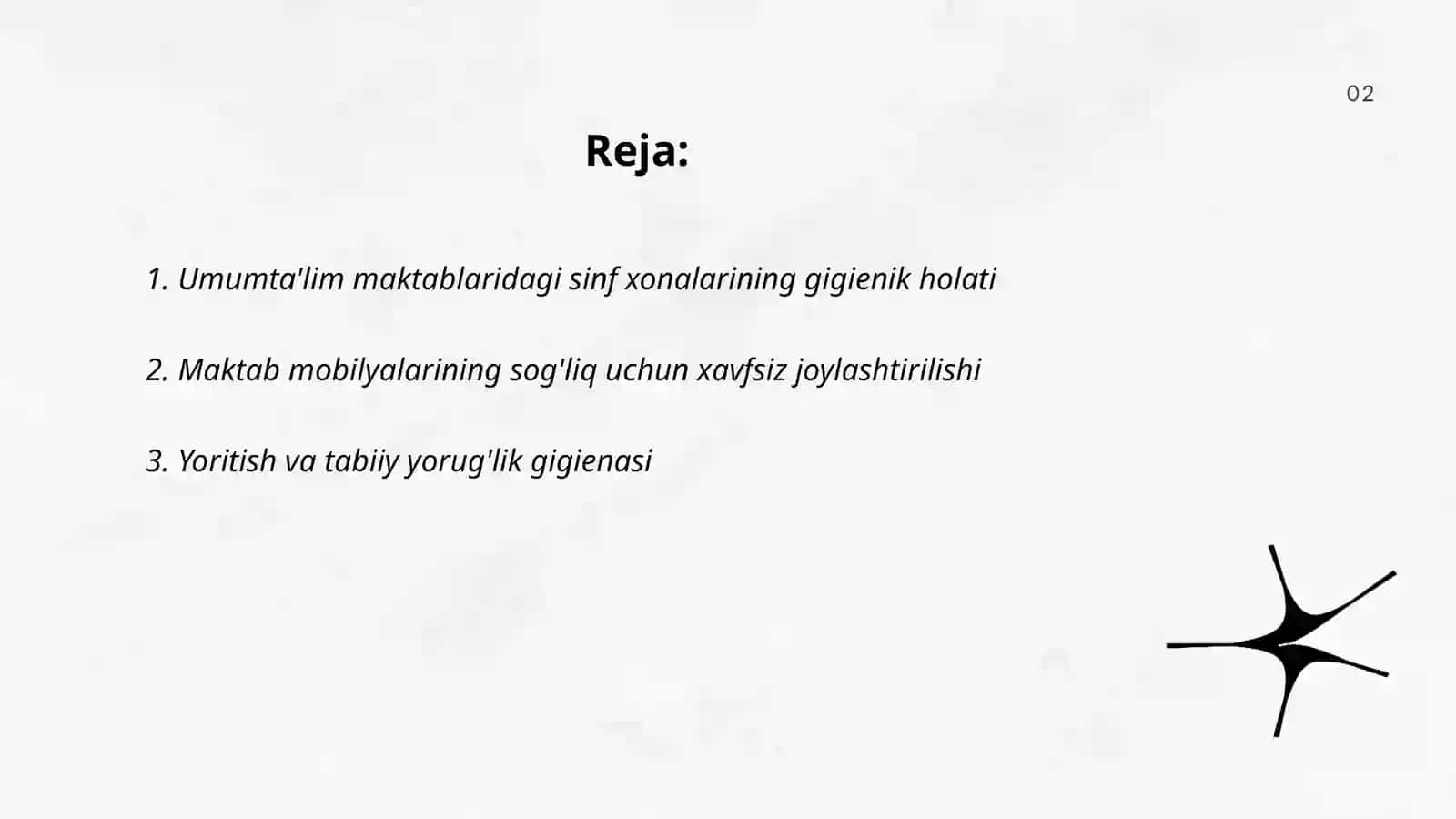 Umumta'lim maktablari jihozlarini joylashtirilishini gigienik baholash 2
