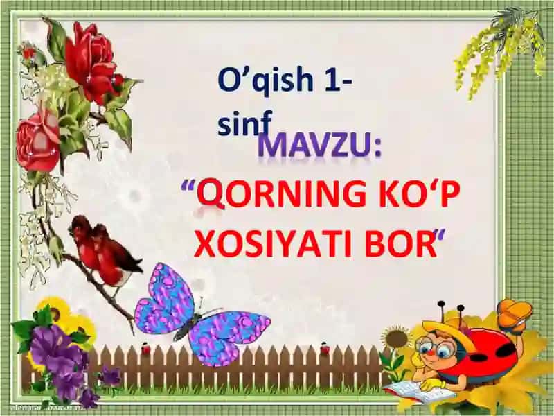 2-sinf O'qish fanidan QORNING KO‘P XOSIYATI BOR mavzusida ochiq dars 2