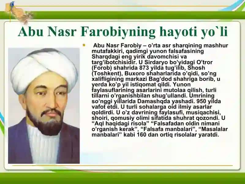 ABU NASR FAROBIYNING TA’LIM-TARBIYAGA OID QARASHLARI 2