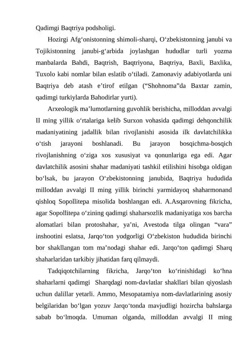 Qadimgi Baqtriya davlati 2