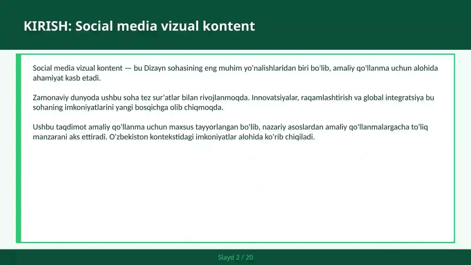 SOCIAL MEDIA VIZUAL KONTENT 2