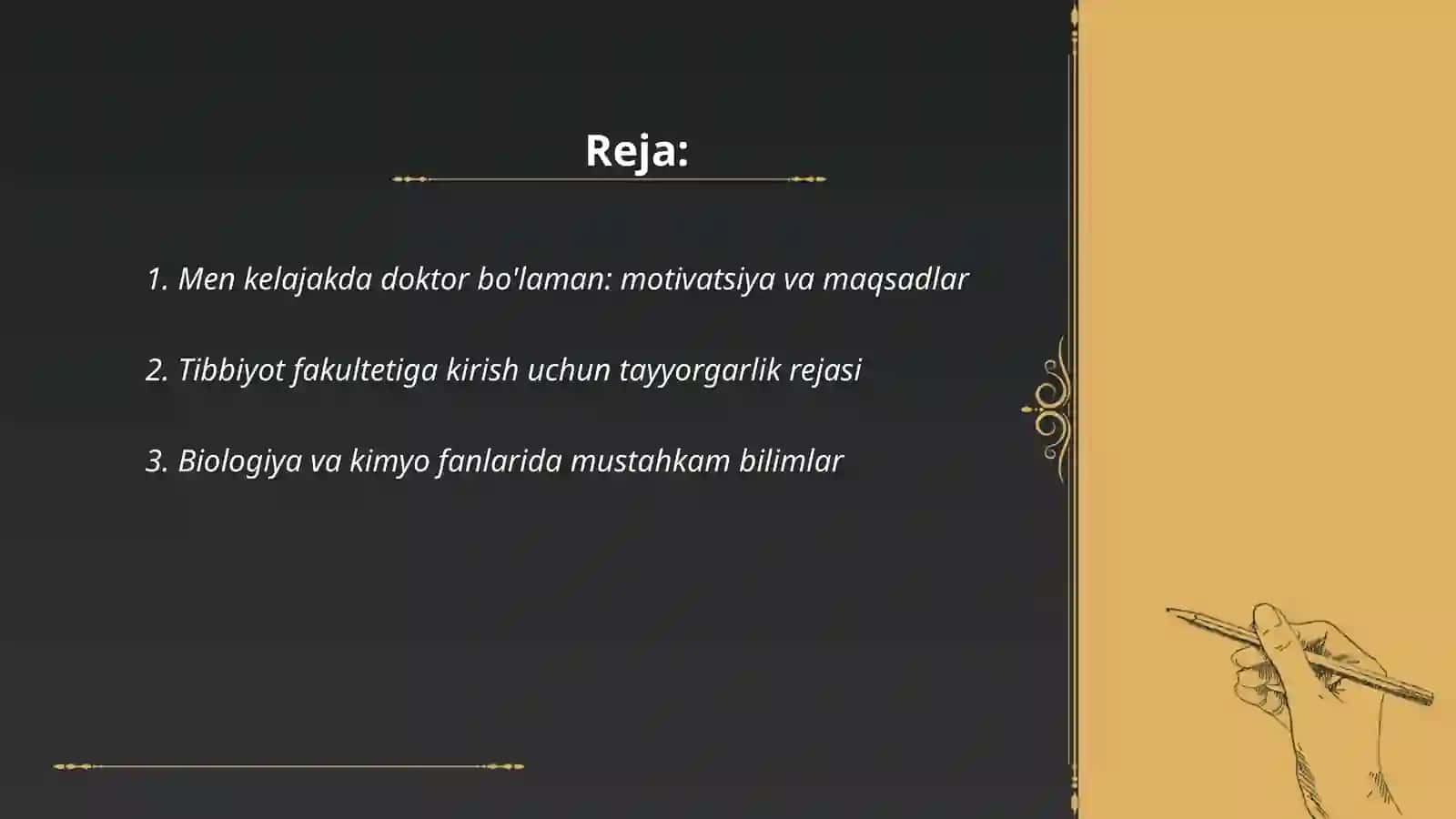Men kelajakda doktor bôlaman 2