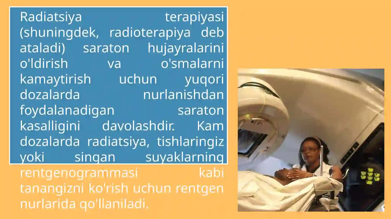 Tibbiy radiologik terapiya majmualari 2