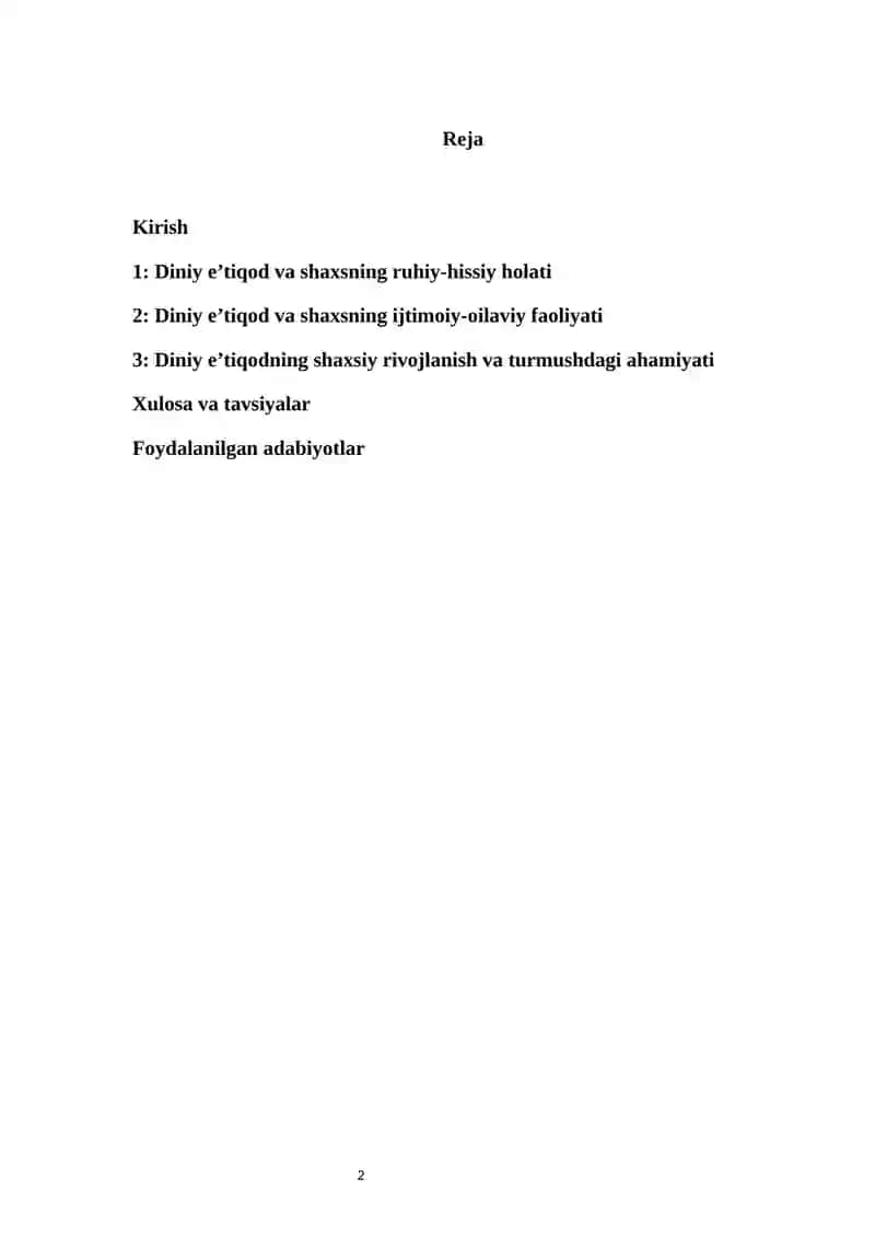 Diniy e’tiqod shaxsning turmushdagi roli 2