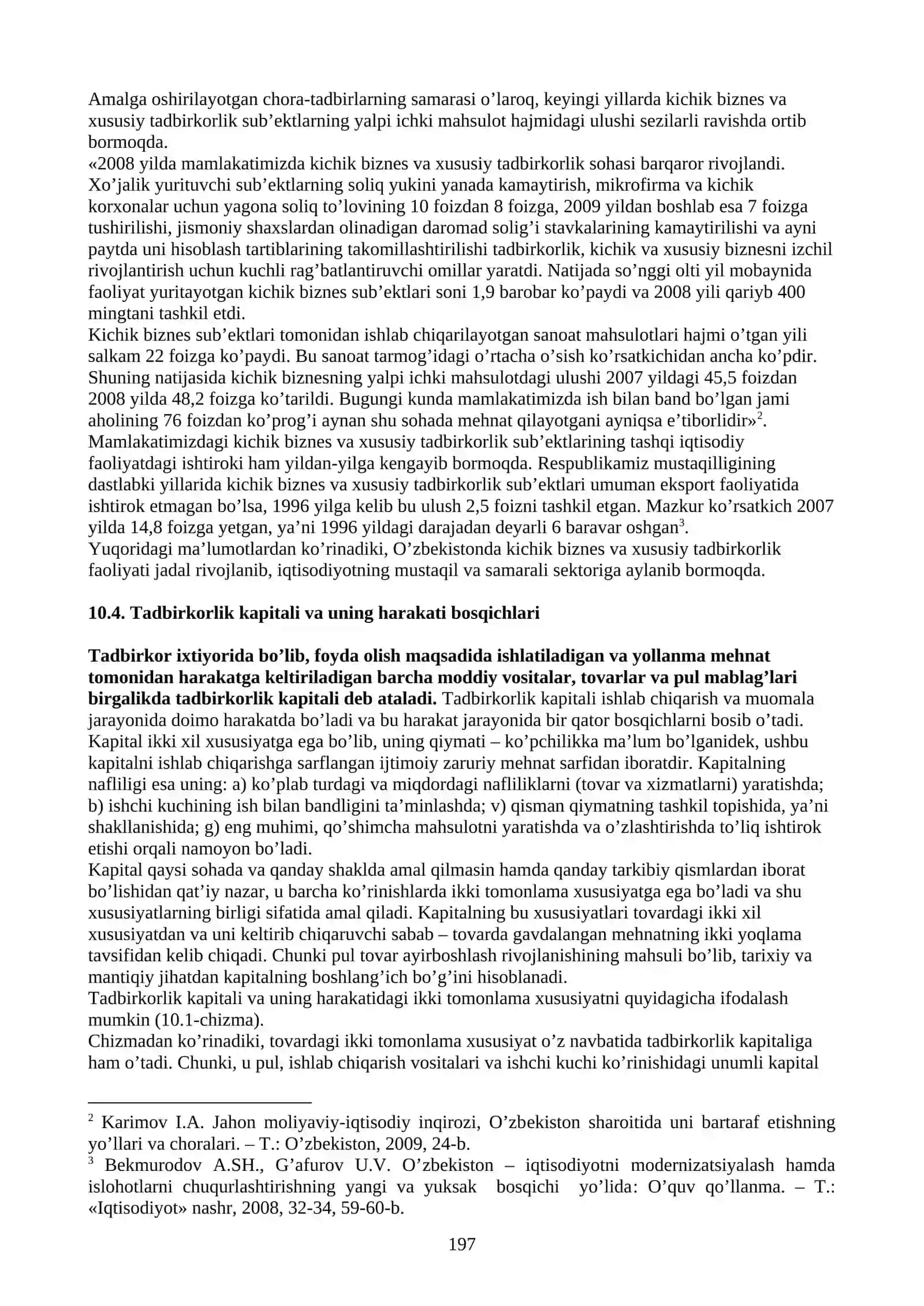 O’zbеkistonda kichik biznеs va xususiy tadbirkorlikning yanada erkinlashtirilishi va rag’batlantirilishi hamda rivojlantirilishi 2