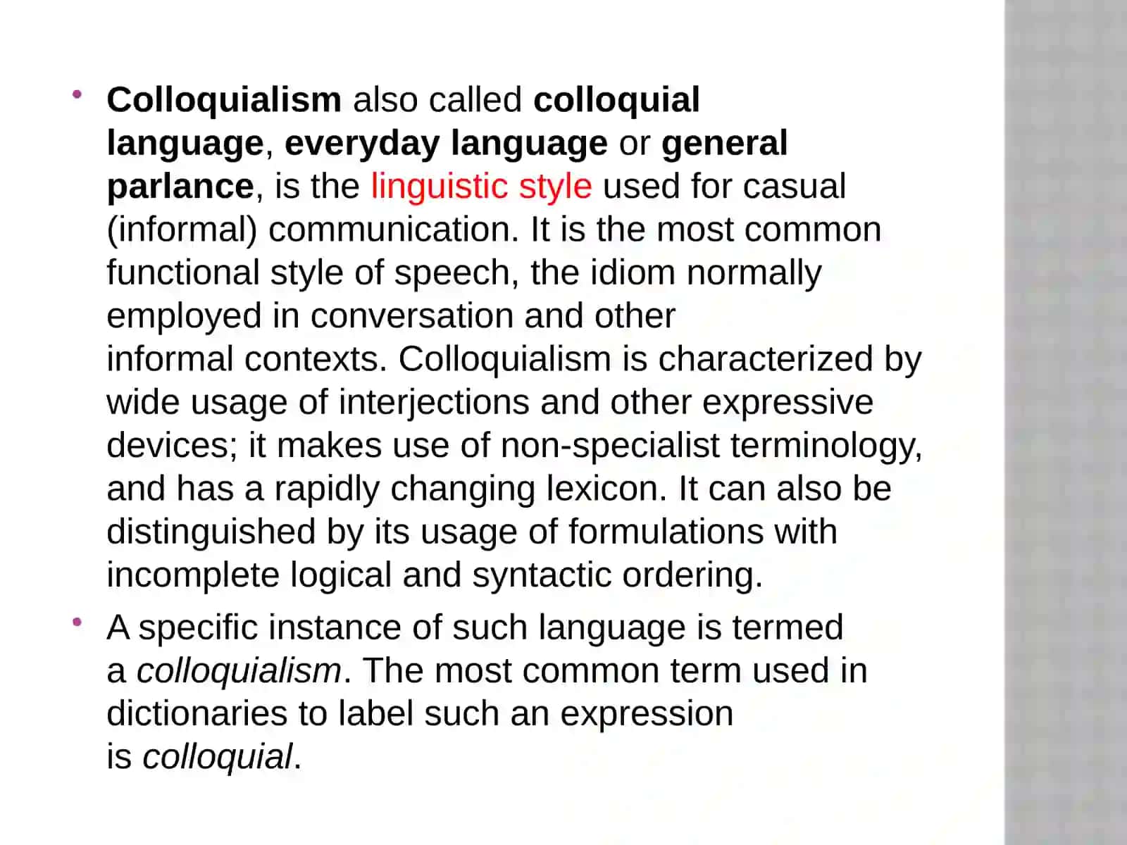 Colloquial words and their peculiarities 2