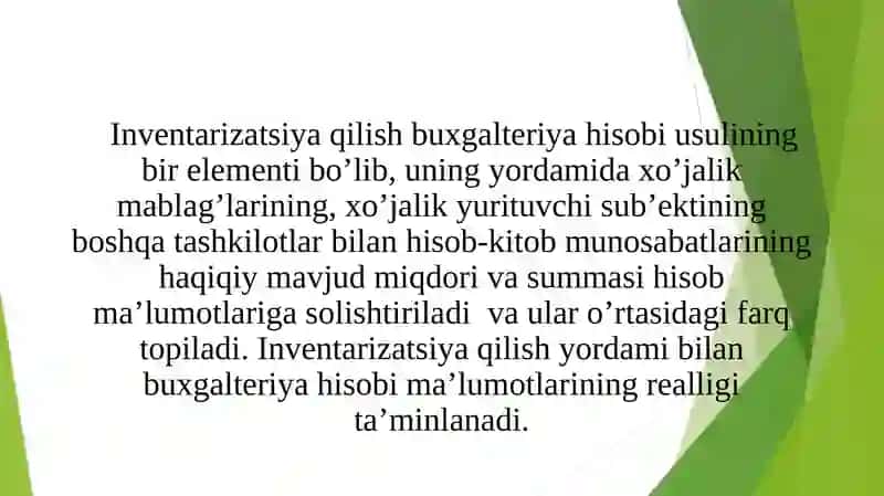 Inventarizatsiyatushunchasivauningturlari 2