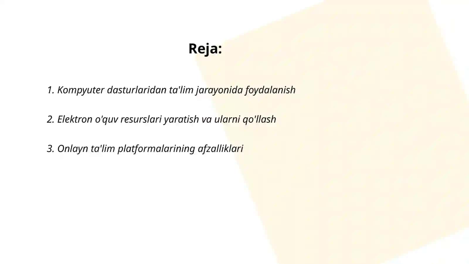 Kompyuter dasturlaridan ta'lim jarayonida foydalanish 2