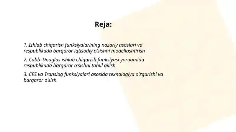 Makroiqtisodiy ishlab chiqarish funksiyalari 2