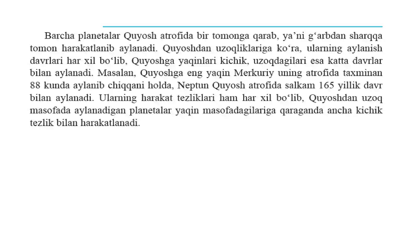 Planetlarning konfiguratsiyalari, siderik va sinodik davrlari 2