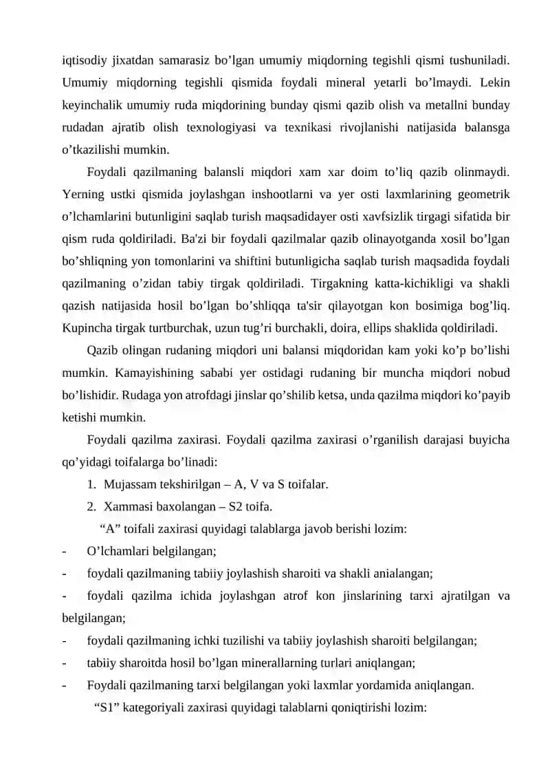 FOYDALI QAZILMA KONLARINI SANOAT VA GENETIK TIPLARI HAQIDA MA'LUMOT 2