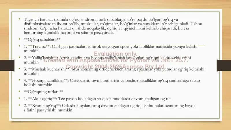 Tayanch harakat tizimida og‘riq sindromi 2