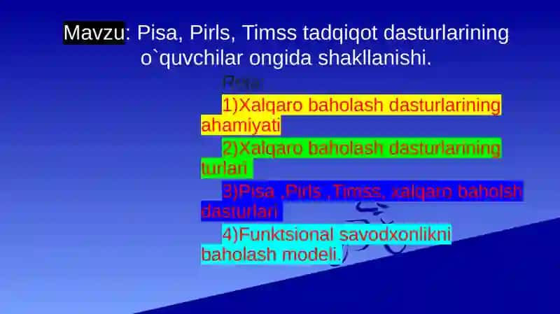 Xalqaro baholash dasturlari 2
