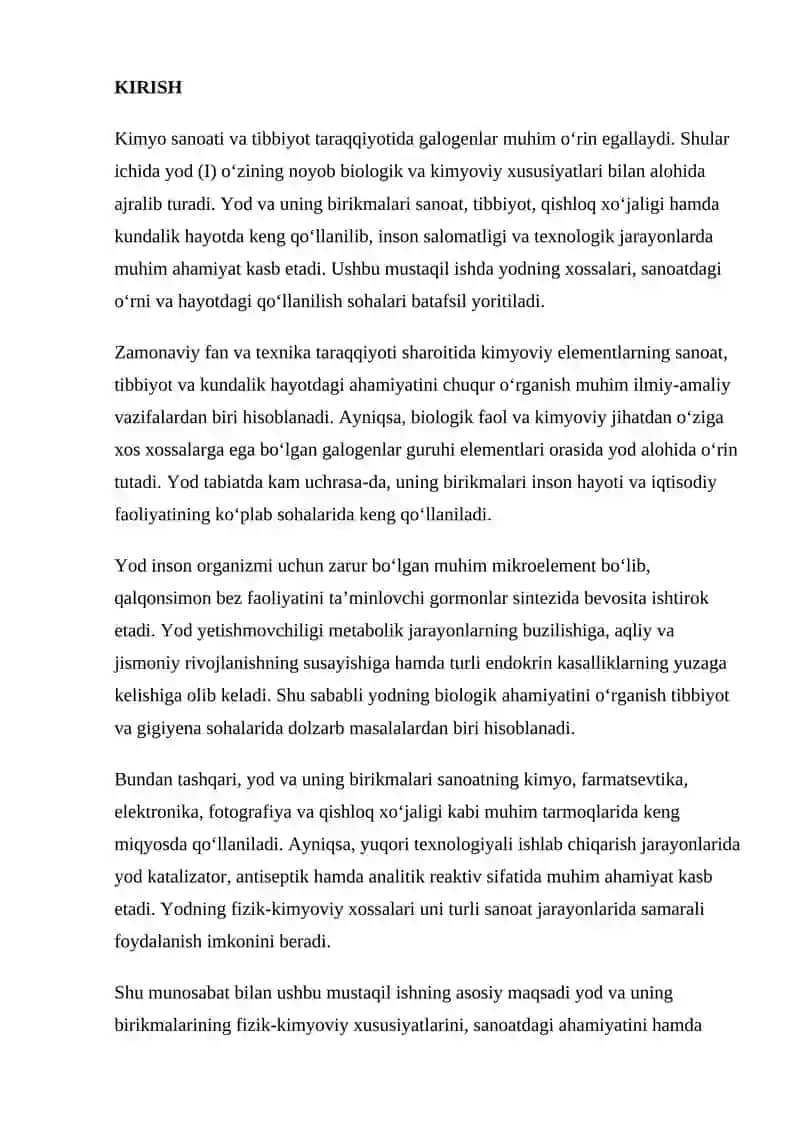 YOD VA UNING BIRIKMALARINING SANOATDAGI AHAMIYATI VA HAYOTDA QO‘LLANILISHI 2