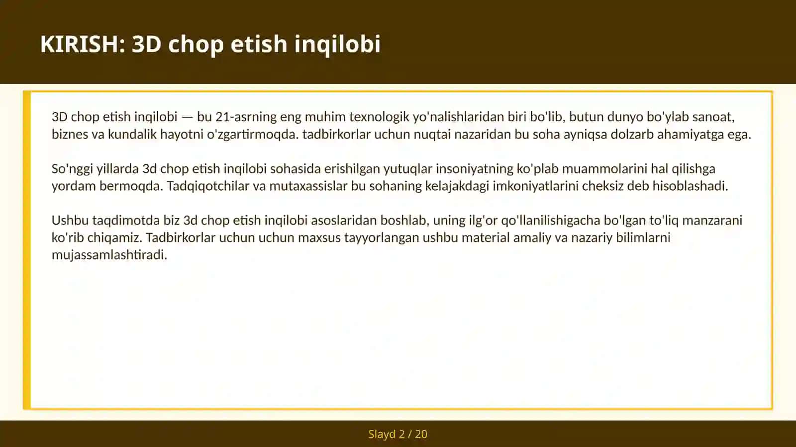 3D CHOP ETISH INQILOBI 2