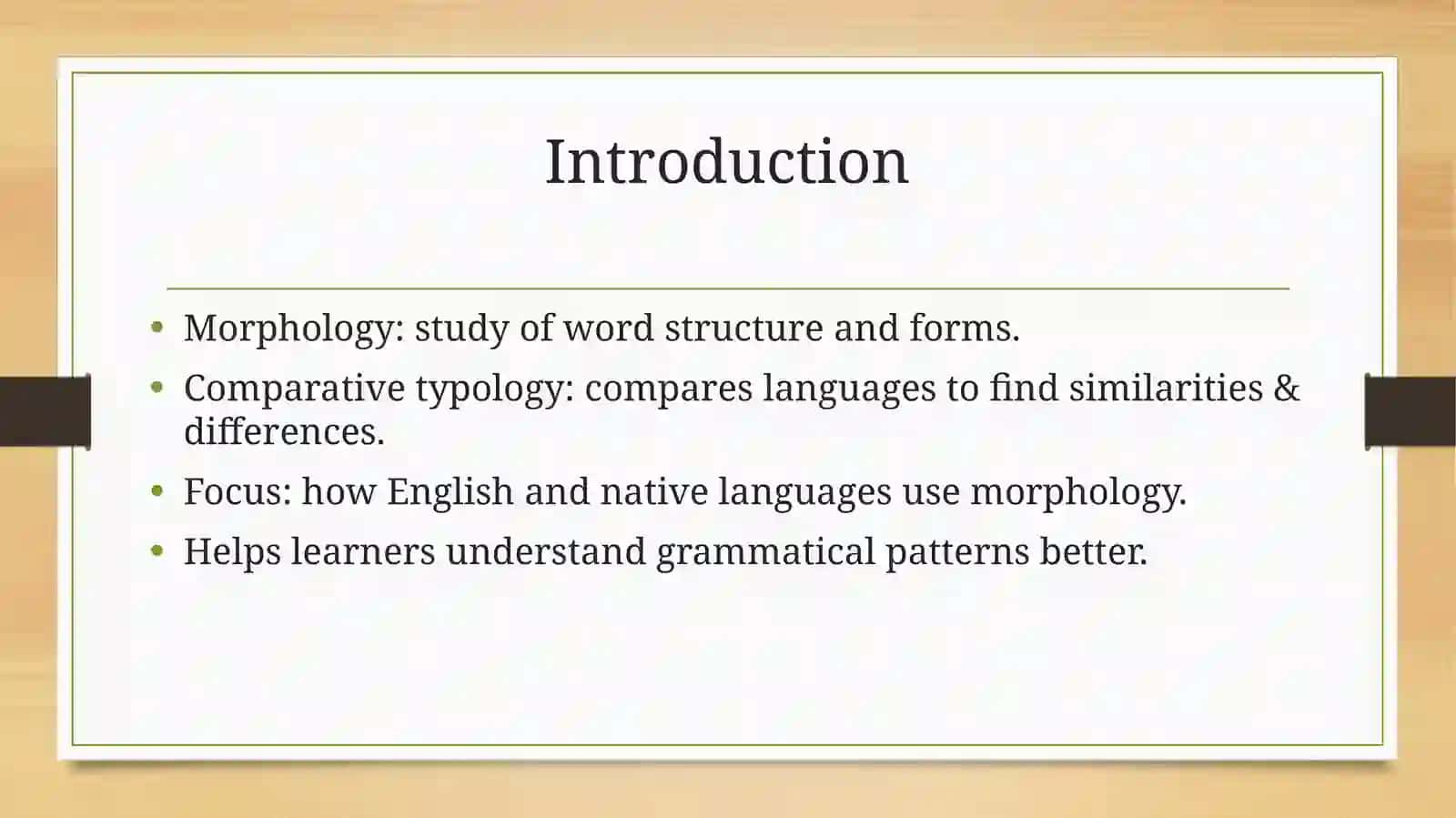 Typology of Morphological Level of English and Native Languages 2