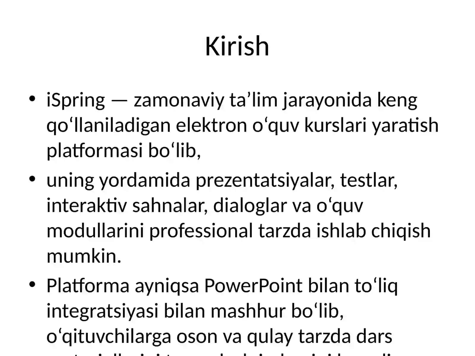 iSpring Dasturida Interaktiv Elementlar Yaratish 2