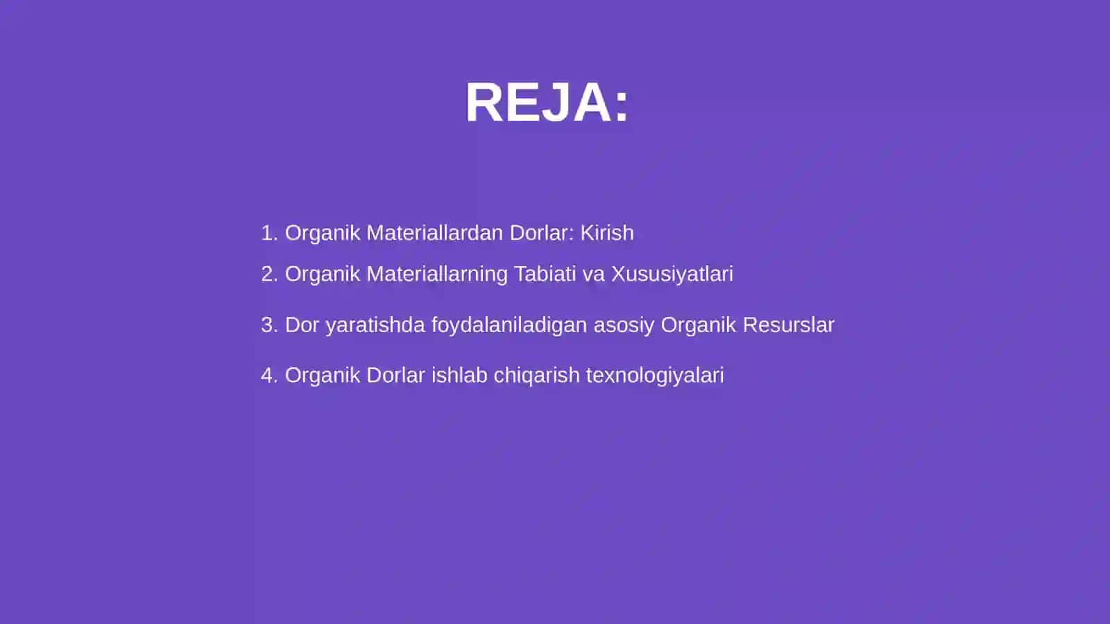 Organik materiallardan dori vositalarini ishlab chiqarish texnologiyasi va dizayni 2