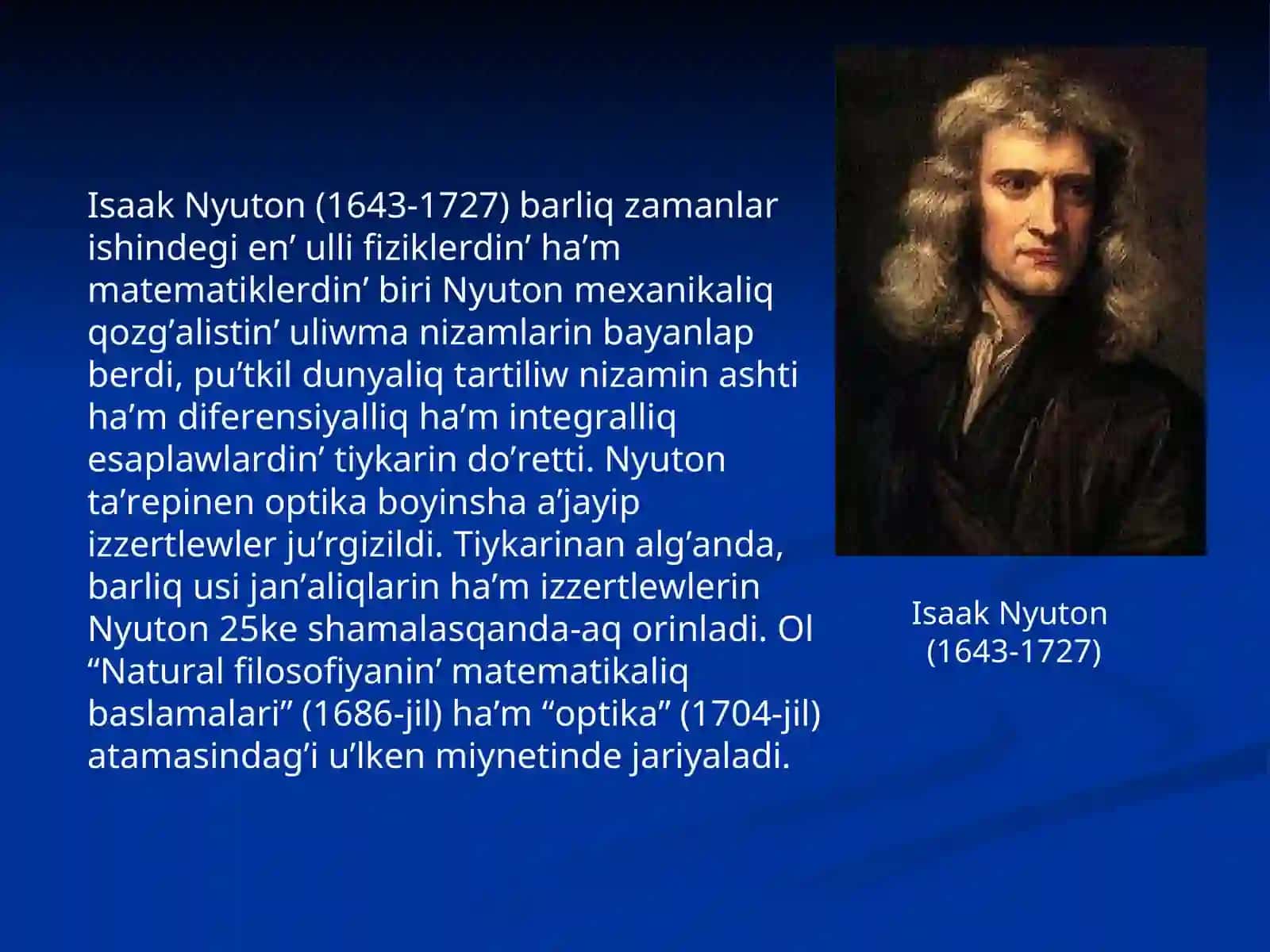 Nyutonning nizamlari 2