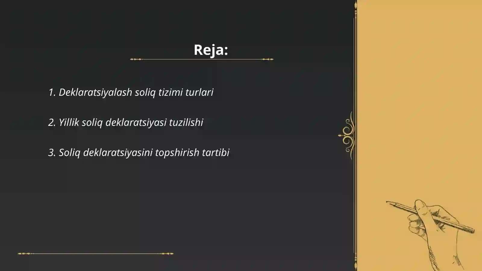 Oʻzbekistonda deklaratsiyalash usulida soliqqa tortish 2