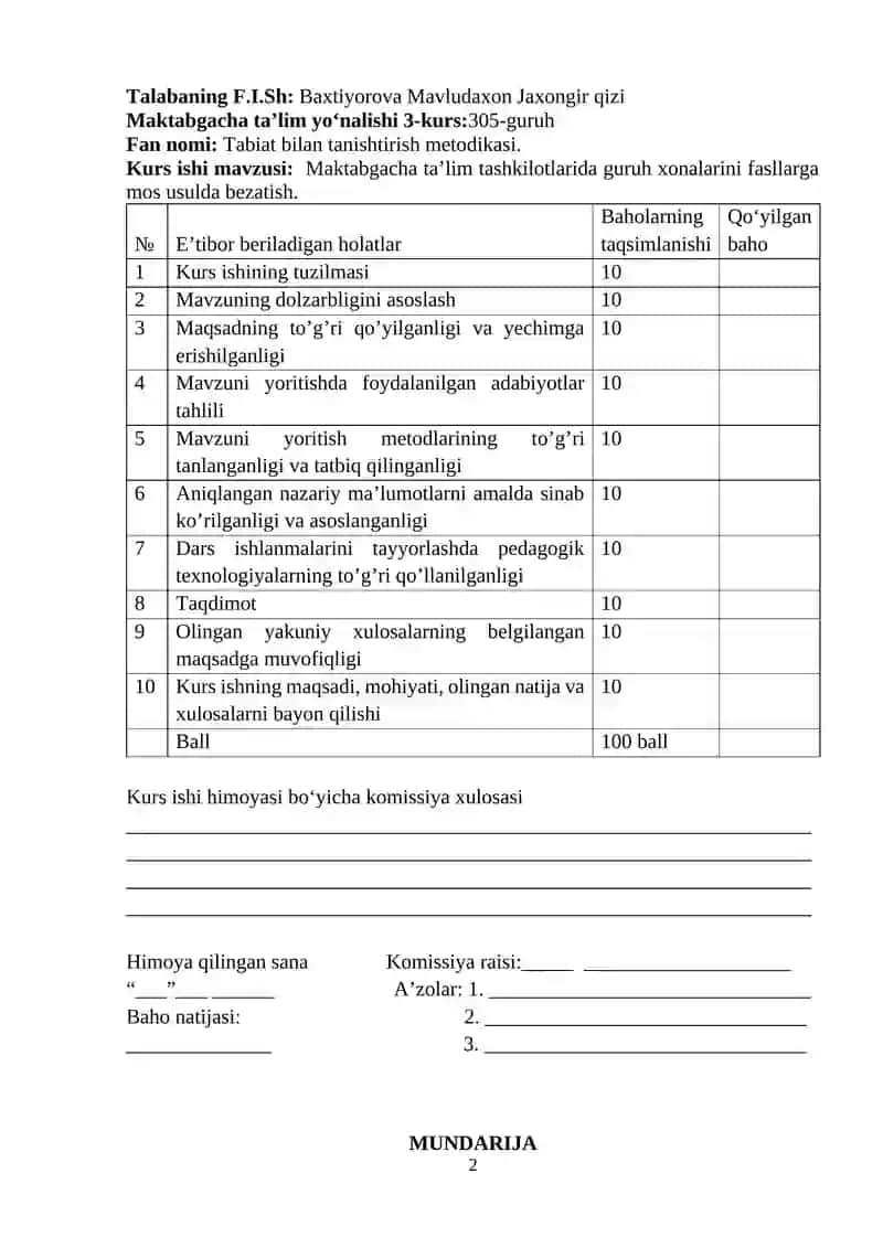 Tabiat bilan tanishtirish metodikasi 2