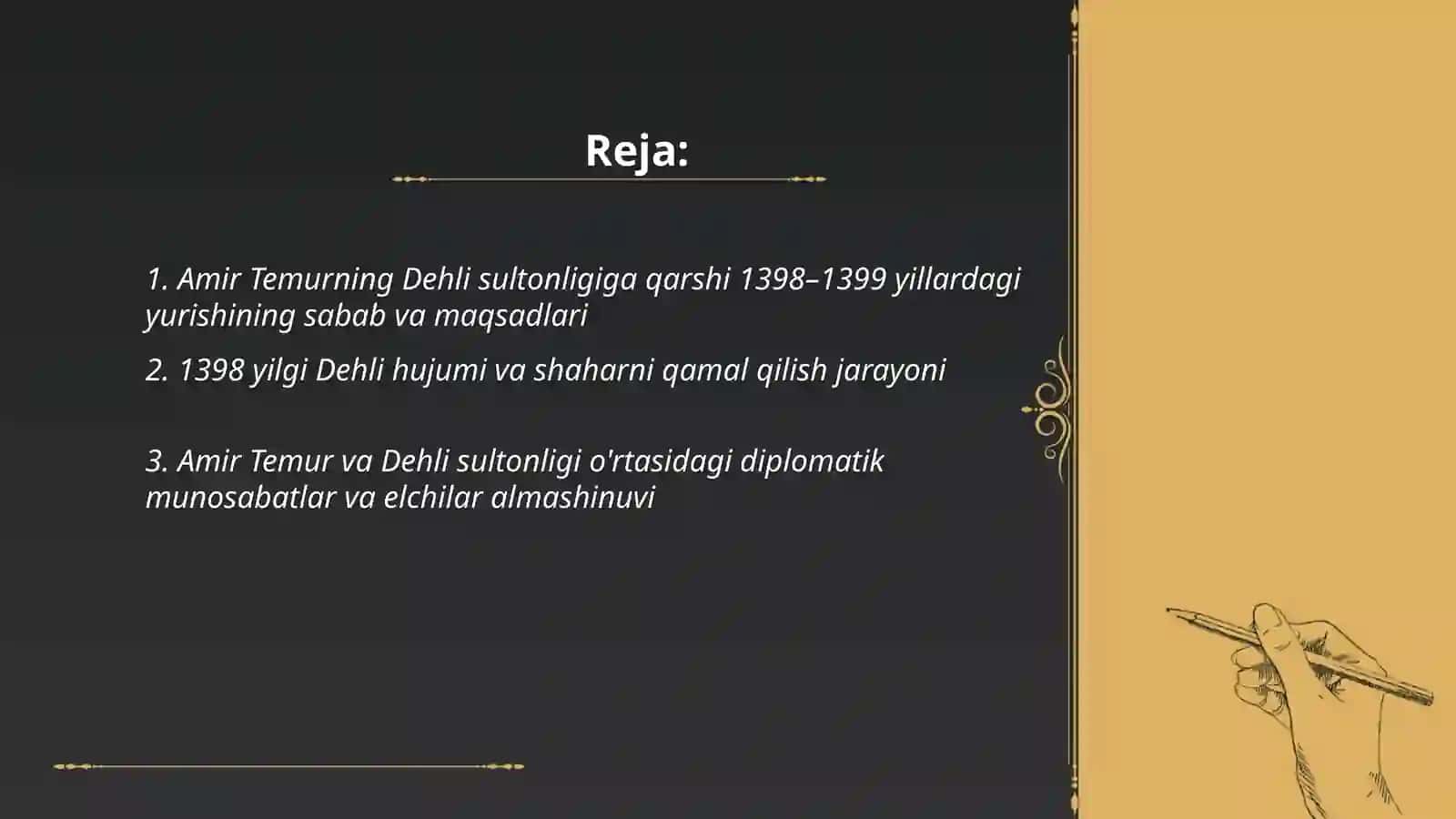 Amir Temur va Dehli sultonligi órtasidagi aloqa va ziddiyat 2