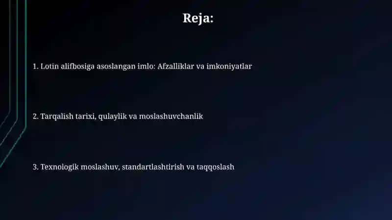 Lotin alifbosiga asoslangan imlo qoidalarining afzalligi 2