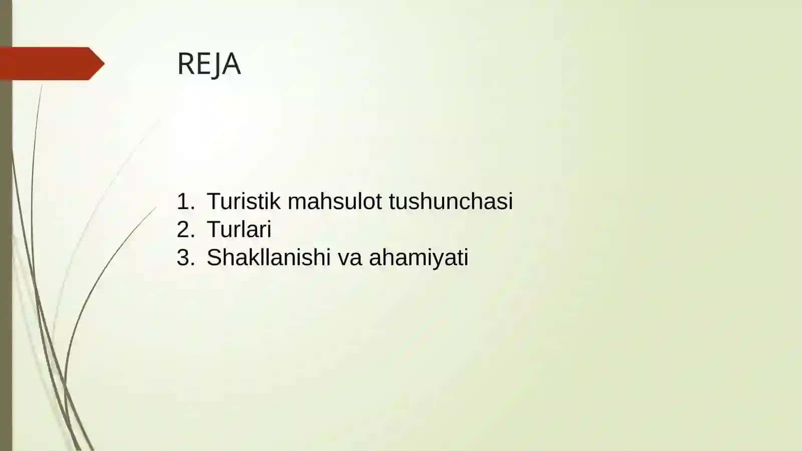 Turistik mahsulot sohasida tushuncha va uning turlari 2