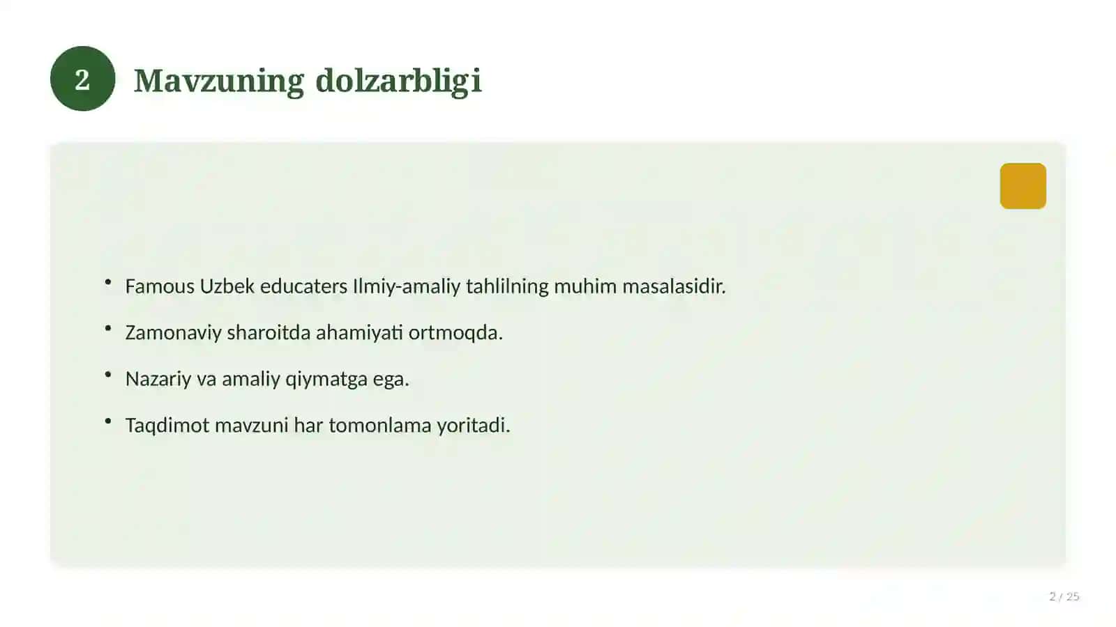 Famous Uzbek educaters Ilmiy-amaliy tahlil 2