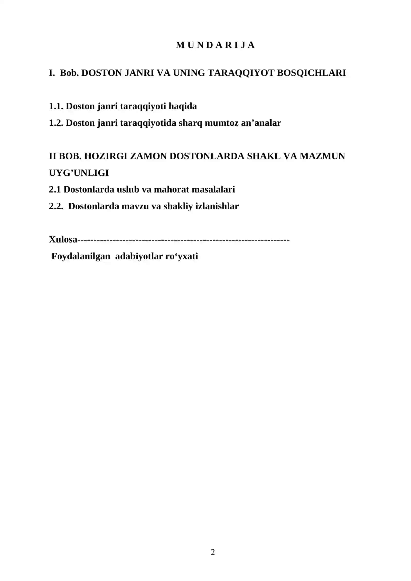 Hozirgi zamon dostonlarida an’ana va badiiy mahorat 2