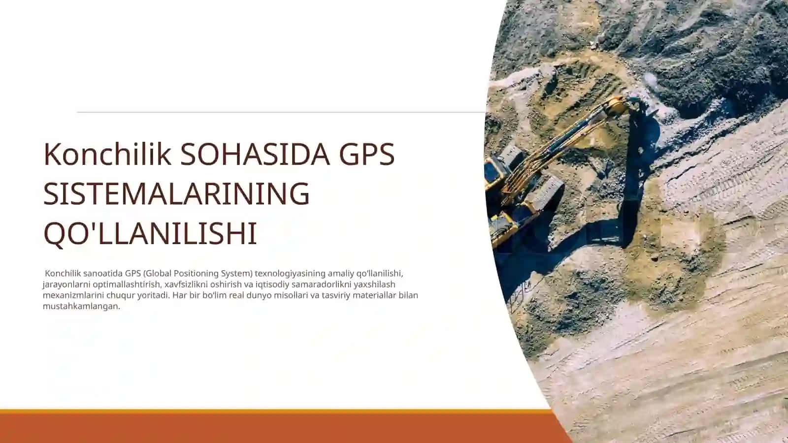 Konchilik SOHASIDA GPS SISTEMALARINING QO'LLANILISHI 2
