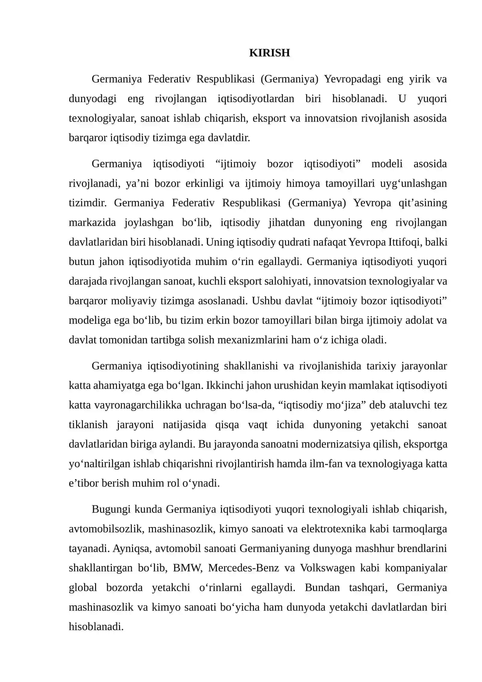 GERMANIYA FEDERATIV RESPUBLIKASI IQTISODIYOTI 2