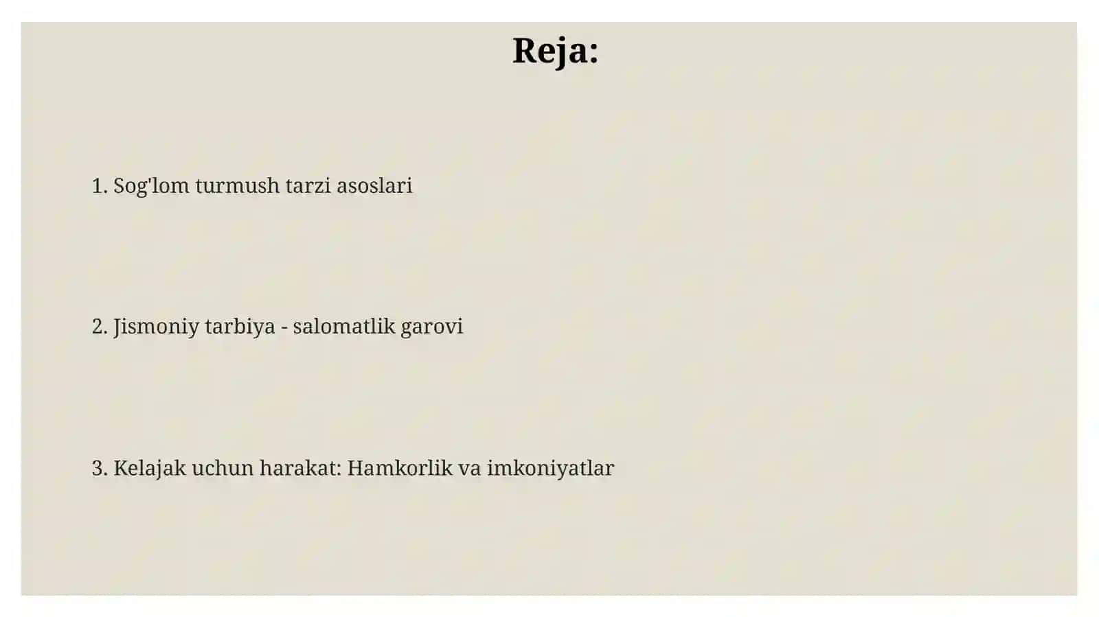 Jismoniy tarbiya va sog'lom turmush tarzi 2