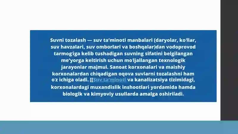 ICHIMLIK SUVINING SIFATINI YAXSHILASHDA ASOSIY USULLAR 2