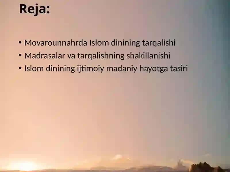 Movarounnahrda Islom dinining tarqalishi 2