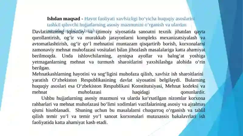 Hayot faoliyati xavfsizligi fanidan 1-amaliy mashg‘ulot 2