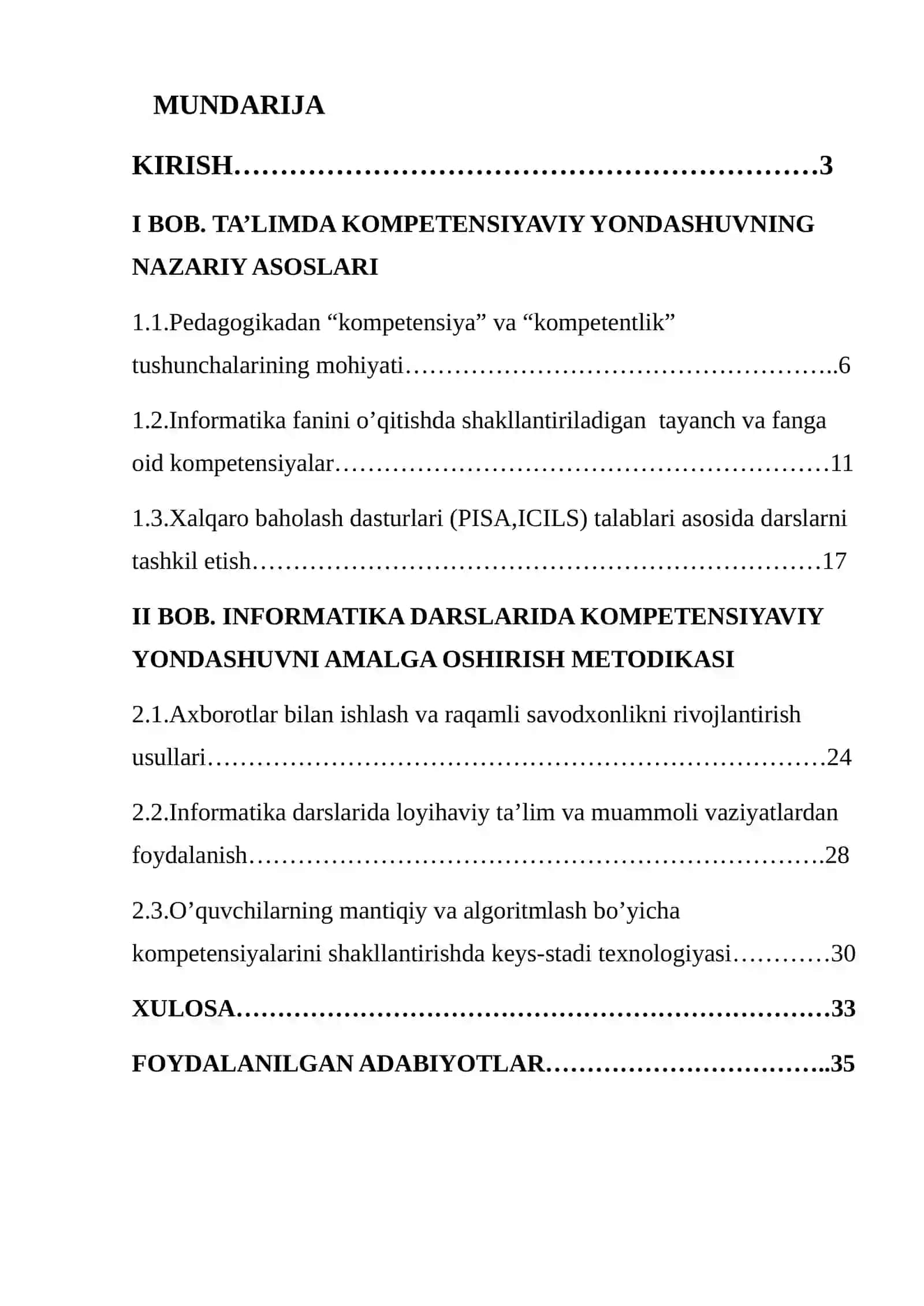 Informatika va axborot texnologiyalarini o’qitishda kompetensiyaviy yondashuv 2