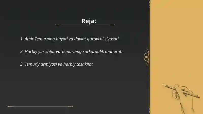 Amir Temurning hayoti va davlat quruvchi siyosati 2